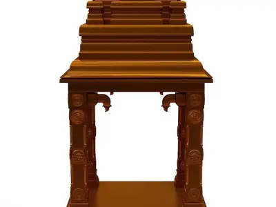 Hindu temple Low-poly 3D model