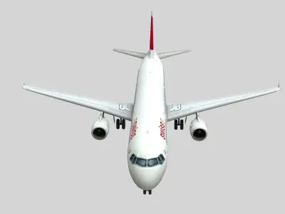 Lowpoly A321 Airplane 3D Model Low-poly 3D model