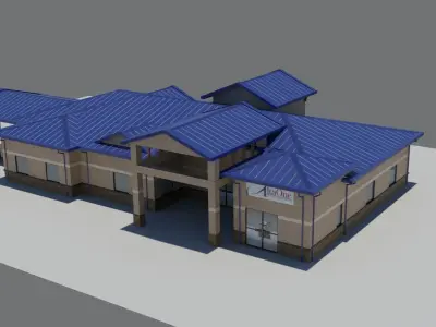 AltaOne Credit Union Low-poly 3D model