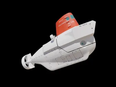 Alvin submarine Low-poly 3D model