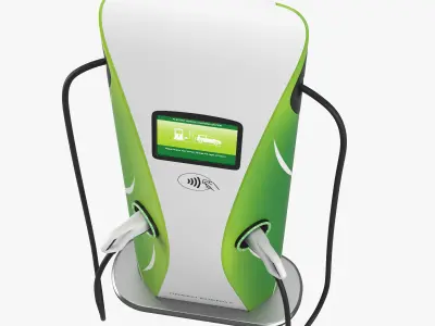 Electric Vehicle Charging Station 6 3D model