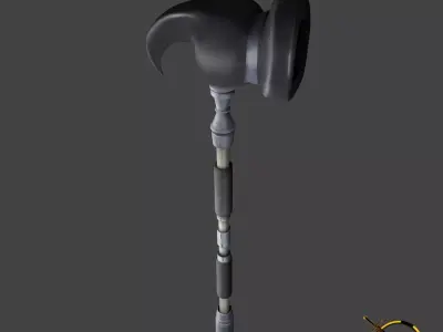 Hand Painted War Hammer Free 3D model
