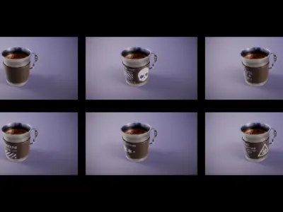 PBR Sci-Fi Coffee Mug Collection Low-poly 3D model