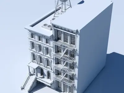 Commercial Building Facade 04 3D model