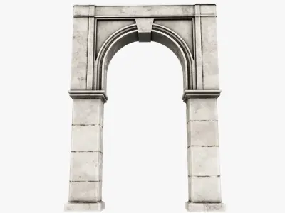 Column stone arch Low-poly 3D model