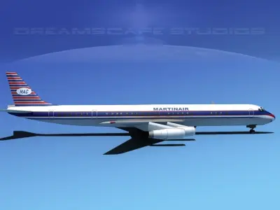 Douglas DC-8-63 Martinair 3D model