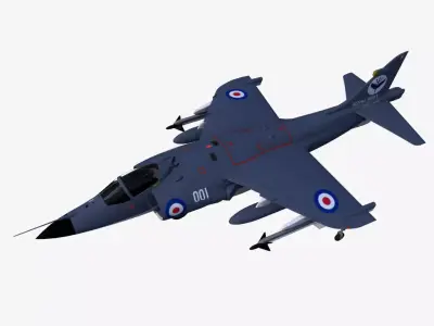 Sea Harrier FRS1 Free low-poly 3D model