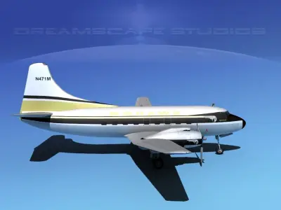 Martin 202 Mohawk Airlines 3D model