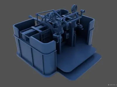 QF2 Mark VIII 4 barelled - Commercial license - 1-72 scale 3D print model