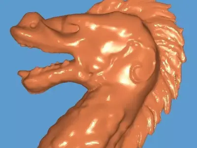 MakeIT 3 Piece Dragon Figure Head Body Tail 3D Model 3D model