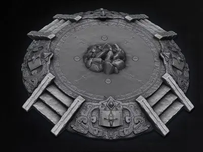 AZTEC PYRAMID ALTAR 3d Model 3D model