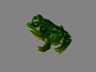 Cartoon frog Low-poly 3D model