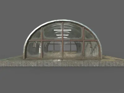 Old Steel Shed PBR Low-Poly Game Ready 3D Model Low-poly 3D model