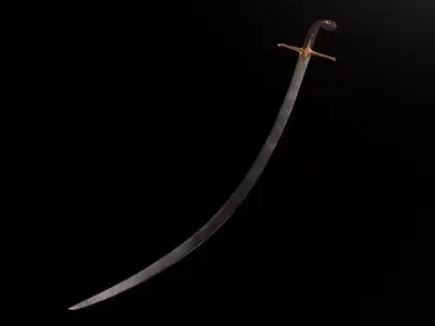 Turkish Sword Low-poly 3D model