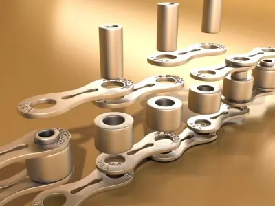 Bicycle Chain Link High res 3D model