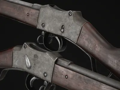 PBR British Martini-Henry Low-poly 3D model