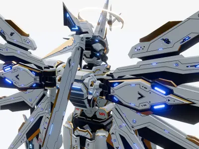 Divine Sci-Fi Mecha  Sanctus Luminari 3D model