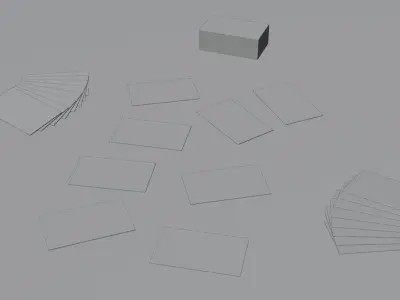 Hanafuda - Flower Cards Low-poly 3D model