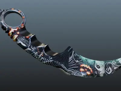 Karambit Free low-poly 3D model