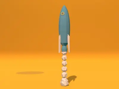 Low Poly Rockets rocket 3D model