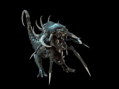 Hell Dog remaster Low-poly 3D model