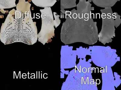 Snowy Owl D Model Pack Low-poly 3D model