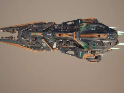  spacecraft buzz hound corvette Low-poly 3D model