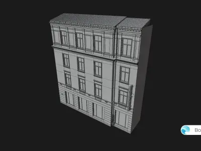 Old Riga Building 3D model Low-poly 3D model Low-poly 3D model