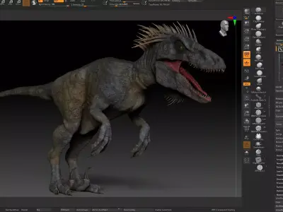 Dinosaur UtahRaptor SCULPT Project 3D model