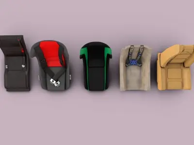 Seat Collection 5 piece 3D model