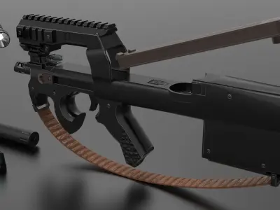 P90 SMG Fps - Tps Low-poly 3D model