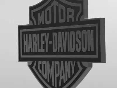 harley davidson logo 3D model
