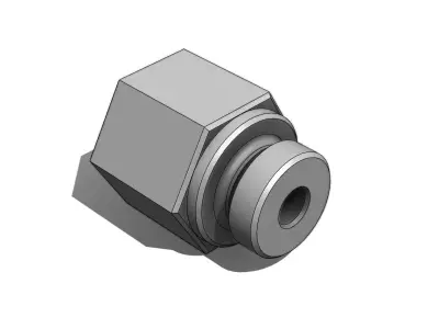 Conexao Connection Femea Female 1-4 NPT x Macho Male M14 x 15 3D model