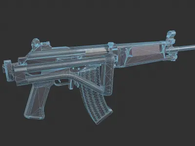 Denel Vektor R4 Low-poly 3D model