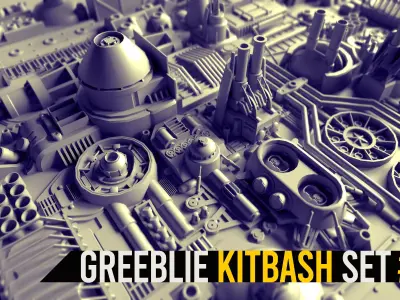 Greeblie Kitbash Set 3 3D model