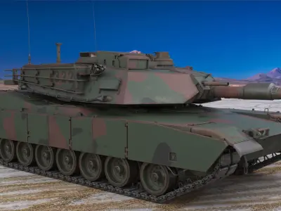 Tank M1 Abrams Camouflage  3D model