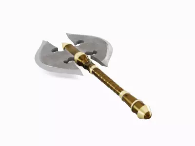 Stylized War Axe 03 Low-poly 3D model