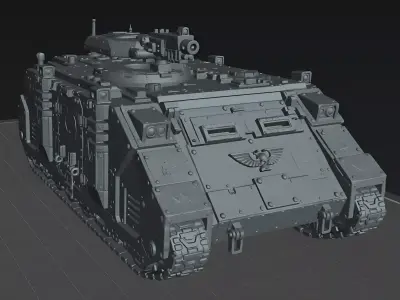 Armored Siege Transport STL Sci Fi Tank Miniature Model 3D print model