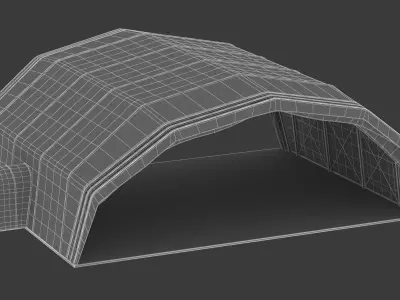 Military Airplane Hangar 3D model