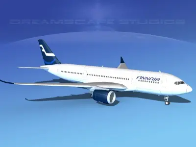 Airbus A350-800 Finnair 3D model