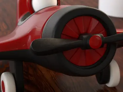 Plastic toy plane 3D model