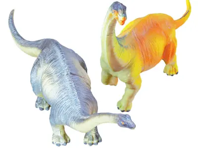 Two Toys Dinosaurs Brachiosaurus and Diplodocus 3D model