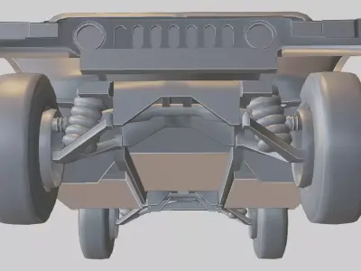 Military Humvee Vehicle Low-poly 3D model