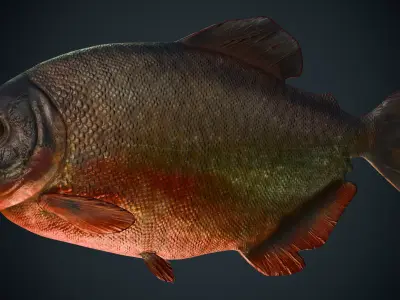 Piranha Low-poly 3D model