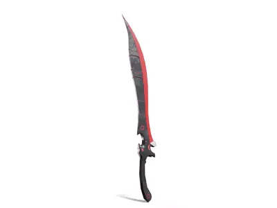 Magical Fantasy Scimitar Low-poly 3D model