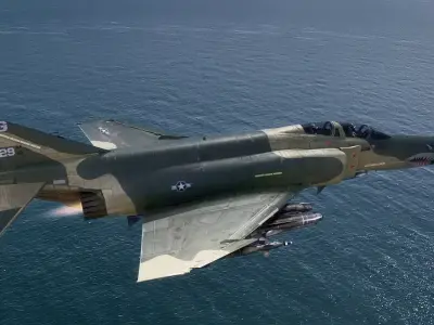 F4 Phantom 2 Forest-with Cockpit-Fully Rigged-High Resolution Low-poly 3D model