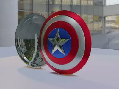 Shield Capitain America Marvel prop 3D model