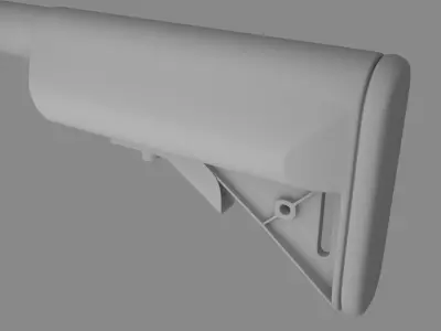 Assault rifle Stock Free 3D model