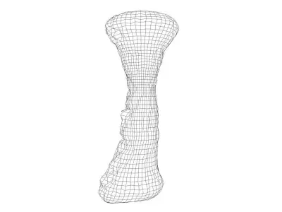 Detailed rock pillar Low-poly 3D model