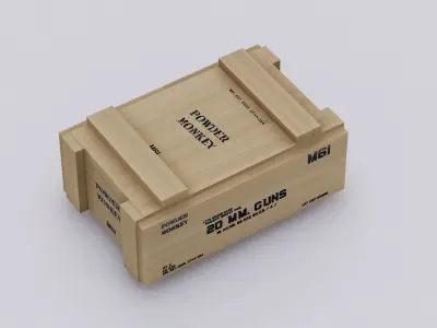 Wooden Ammo Box M16 3D model